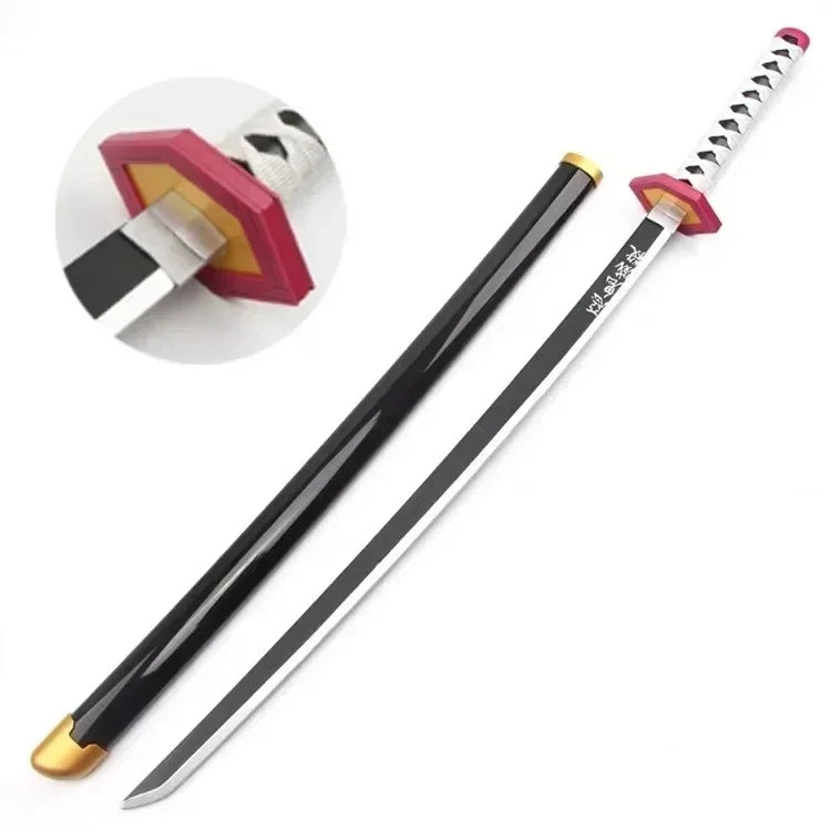 104cm Demon Slayer Katana Schwert Sword Anime Cosplay Prop Ninja Knife Real Size Japanese Katana Original Samurai Sabre Gift