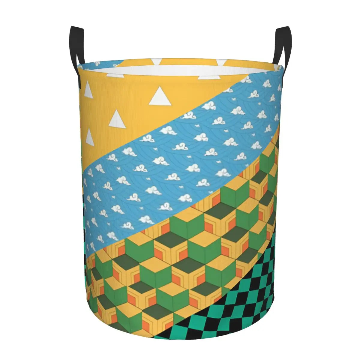 Custom Demon Slayers Anime Laundry Basket Collapsible Kimetsu No Yaiba Toy Clothes Hamper Storage Bin for