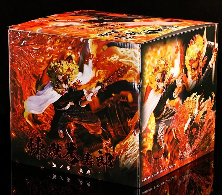 27cm Demon Slayer Rengoku Kyoujurou Anime Action Figure Pvc Statue Figurine Model Collection Decoration Boy Birthday Toy Gifts