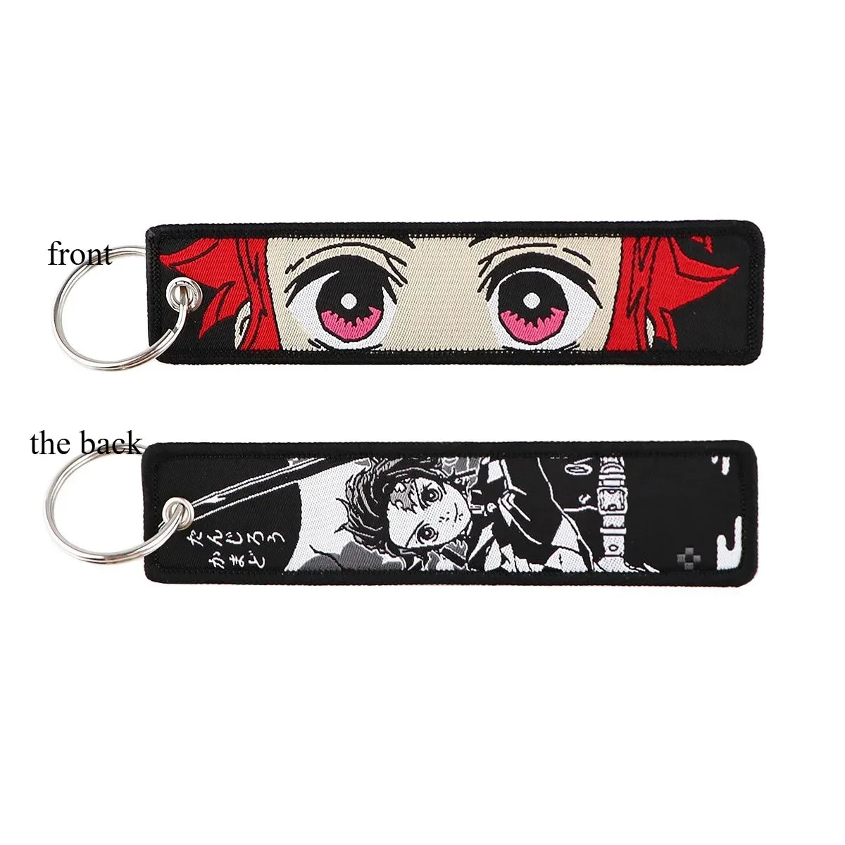 Anime Demon Slayer Blade Weaving Mark Keychain Trendy Fashion Hanging Rope Devil Access Control Pendant Office ID Pendant Gift