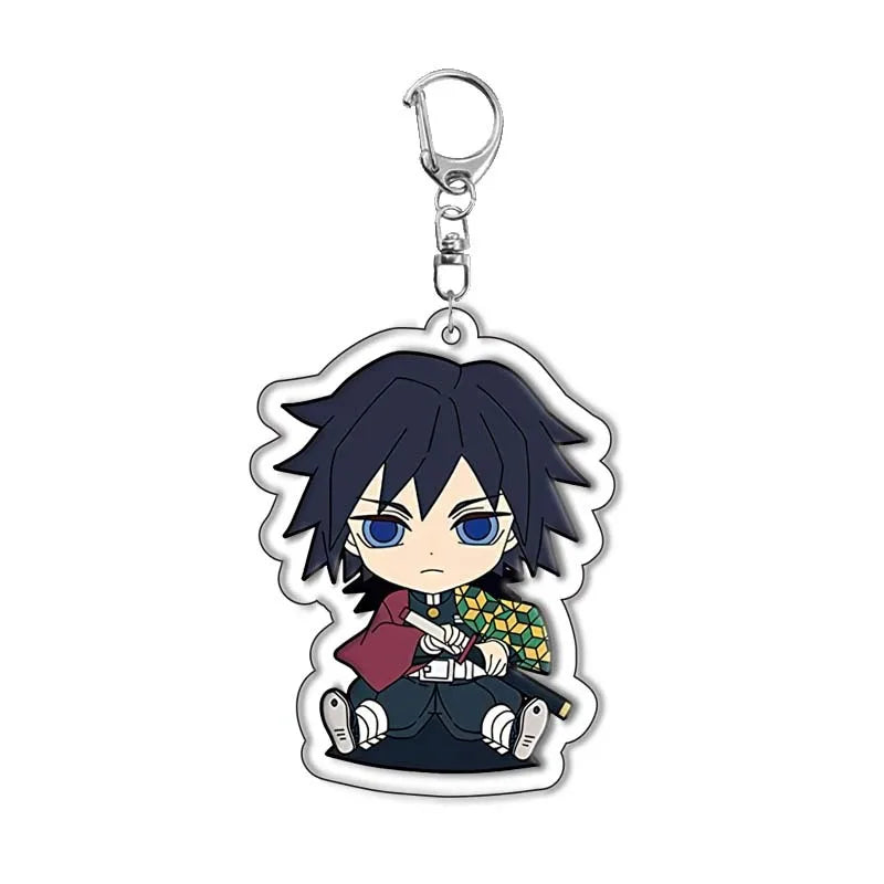 Demon Slayer Kimetsu no Yaiba Tanjiro Kamado Nezuko Acrylic Keychain Pendant Anime Merchandise Custom Wholesale In Stock Bulk