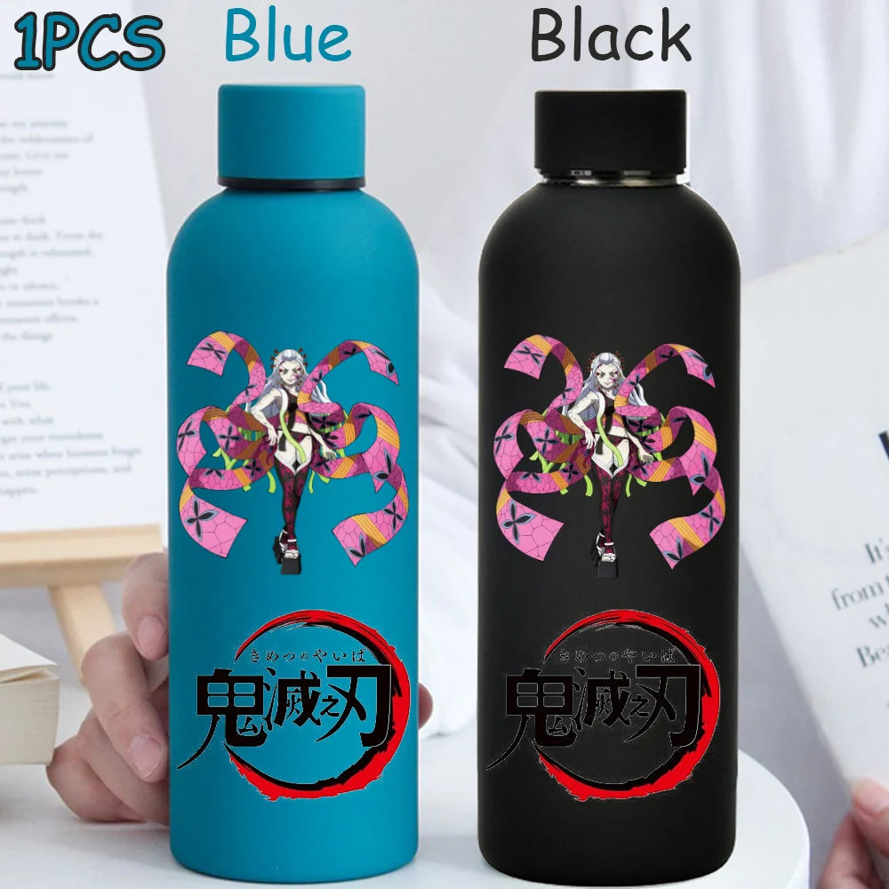 Kimetsu No Yaiba 500ML Insulated Water Cup Game Anime Character Paint Small Mouth Bottle Cartoon Large Capacity Drinking Cup