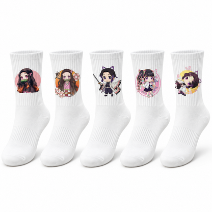 Chaussettes chibis roses