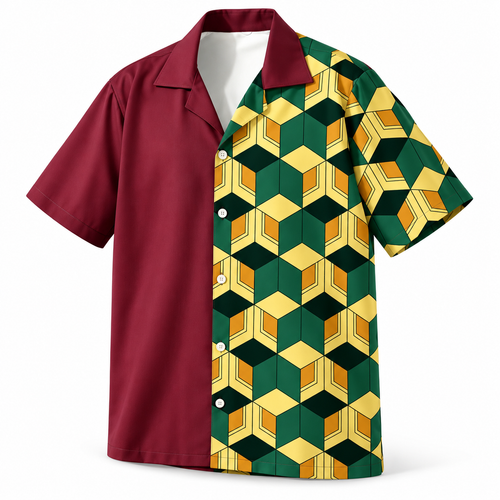 Chemise Giyu bicolore