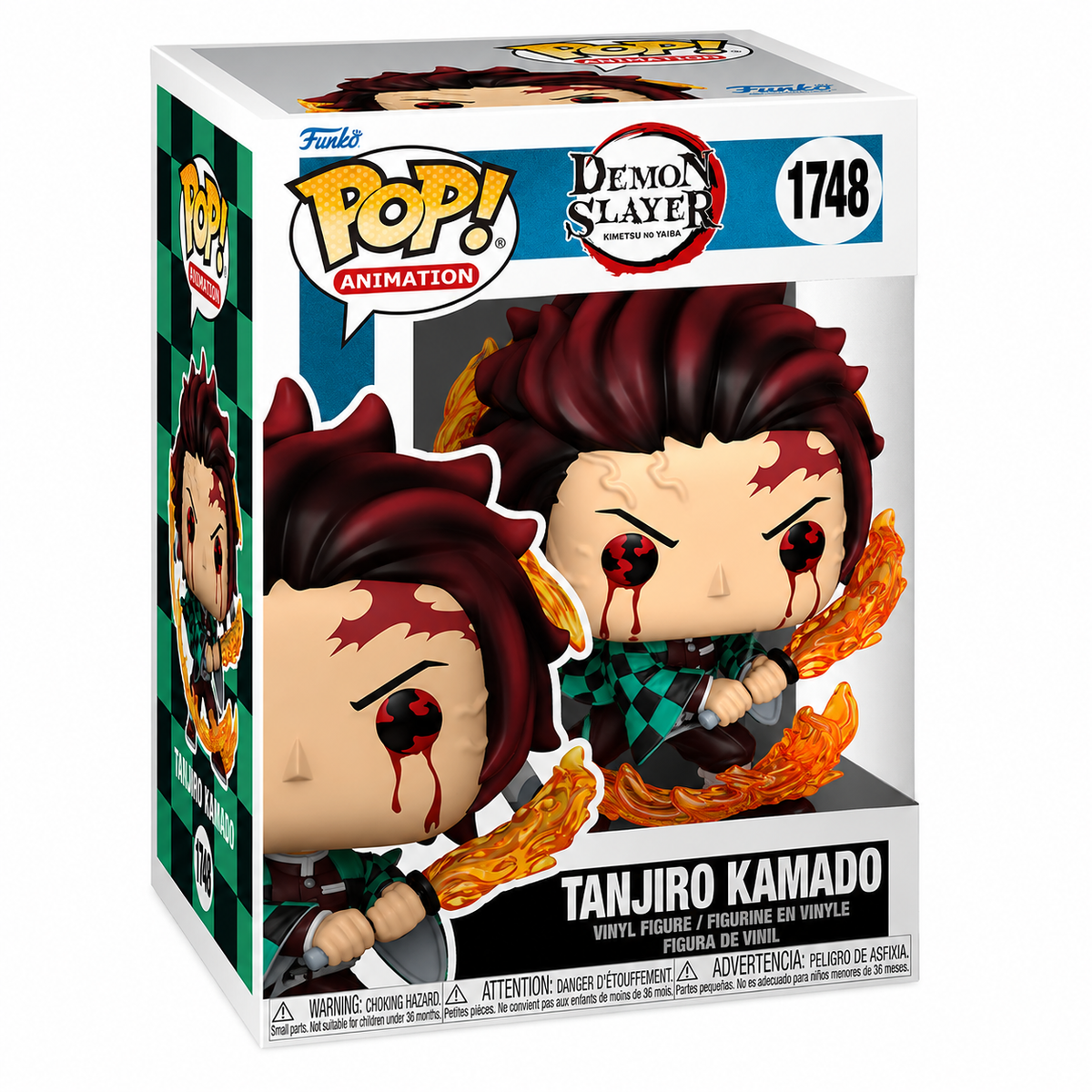 Figurine Tanjiro Demon Slayer - Funko Pop, flammes 10 cm