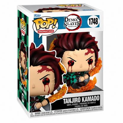 Figurine Tanjiro Demon Slayer - Funko Pop, flammes 10 cm