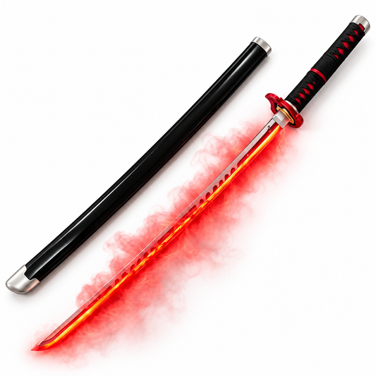 Katana vapeur LED Tanjiro rouge