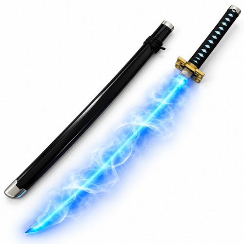 Katana vapeur LED Muichiro bleu