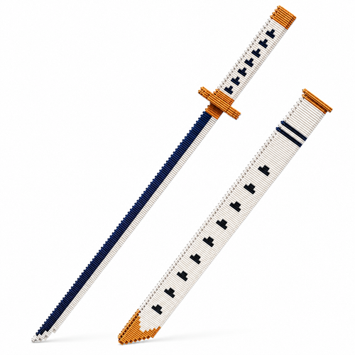 Katana LEGO fourreau blanc