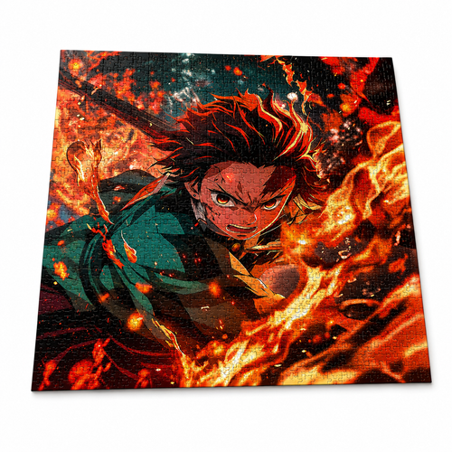 Puzzle Tanjiro flammes
