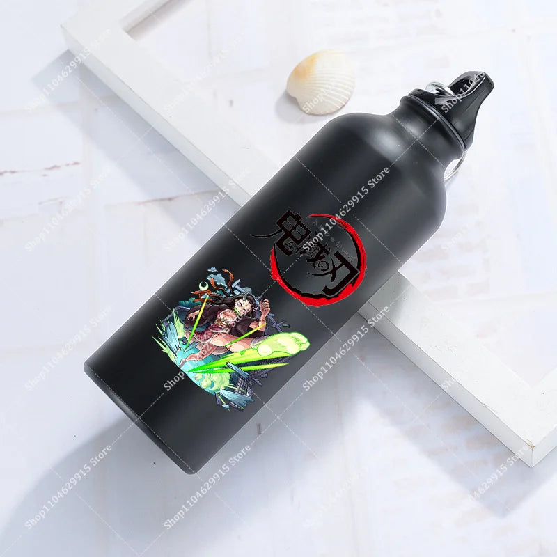 500ml Demon Slayer Aluminum Water Bottle Portable Sport Cup Women Men Anime Tomioka Nezuko Fashion Retro Kettle Birthday Gift