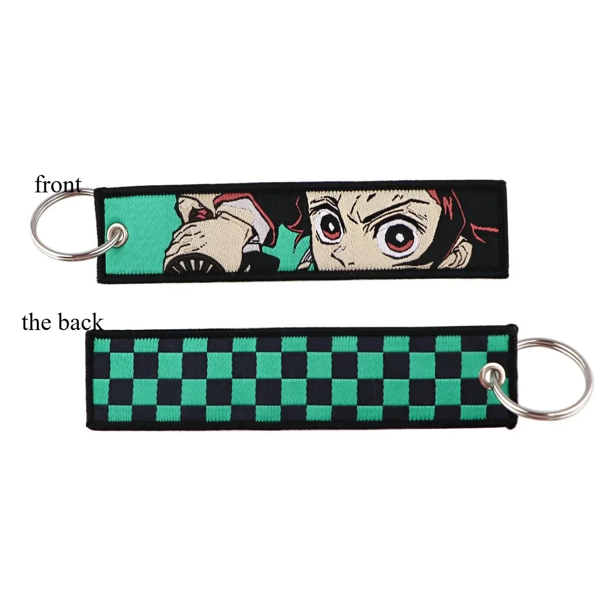 Anime Demon Slayer Blade Weaving Mark Keychain Trendy Fashion Hanging Rope Devil Access Control Pendant Office ID Pendant Gift