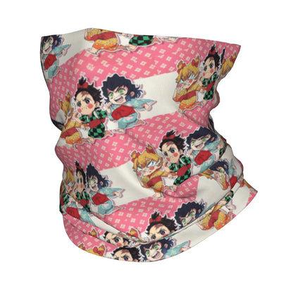 Custom Demones S-Slayer Bandana Winter Neck Warmer Women Windproof Wrap Face Scarf for Ski  Gaiter Headband