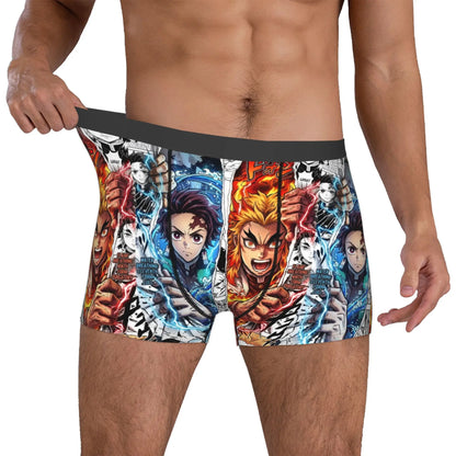 Male Funny D-Demons Slayers Underwear Japanese Manga Boxer Briefs Soft Shorts Panties Underpants