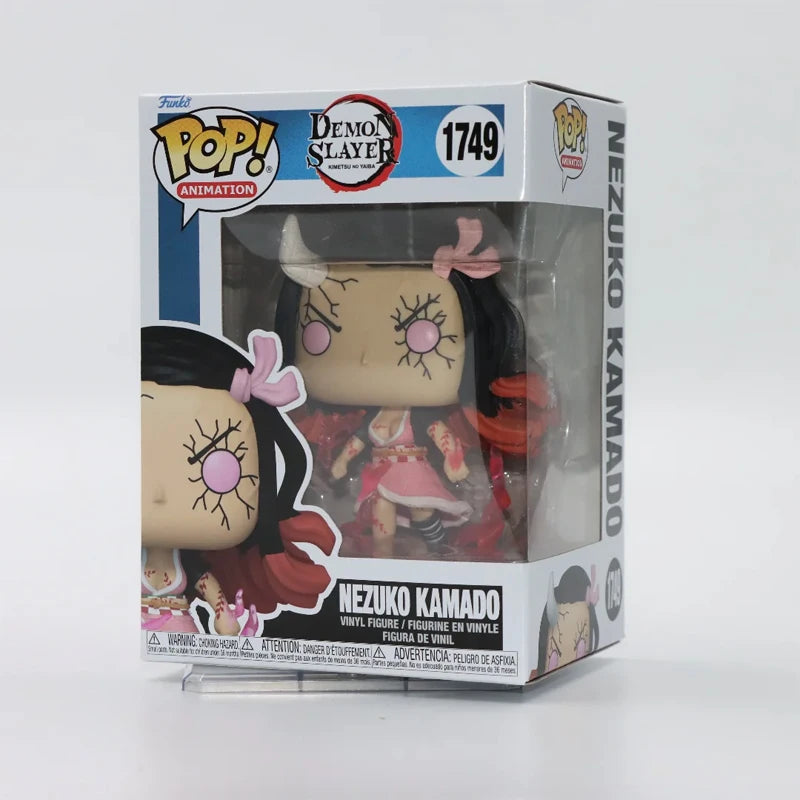 FUNKO POP Original Demon Slayer Blade Mi Douzi TANJIRO KAMADO Muichiro Tokoto Doma Akaza Action Anime Figures Toys Gift Model