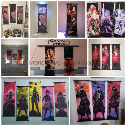 Demon Slayer Scroll Pictures Anime Poster Kochou Shinobu Home Decor Prints Wall Art Canvas Hanging Painting For Living Room Gift