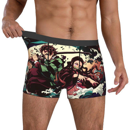 Male Funny D-Demons Slayers Underwear Japanese Manga Boxer Briefs Soft Shorts Panties Underpants