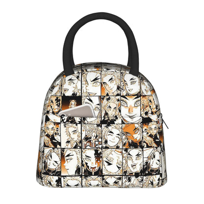 Muichiro Tokito Insulated Lunch Bags High Capacity Demons Anime Lunch Container Thermal Bag Tote Lunch Box Food Handbags