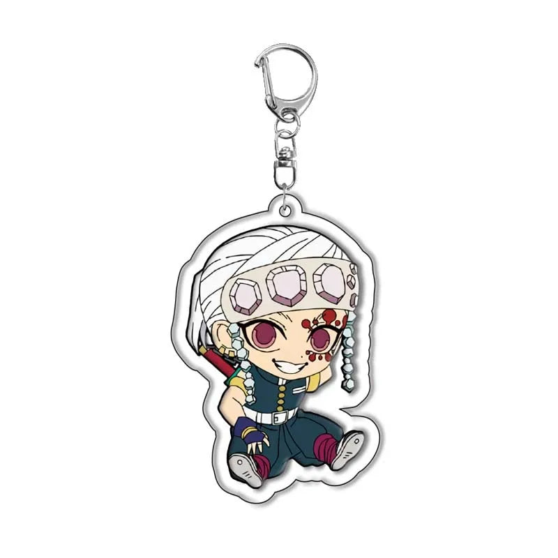 Demon Slayer Kimetsu no Yaiba Tanjiro Kamado Nezuko Acrylic Keychain Pendant Anime Merchandise Custom Wholesale In Stock Bulk