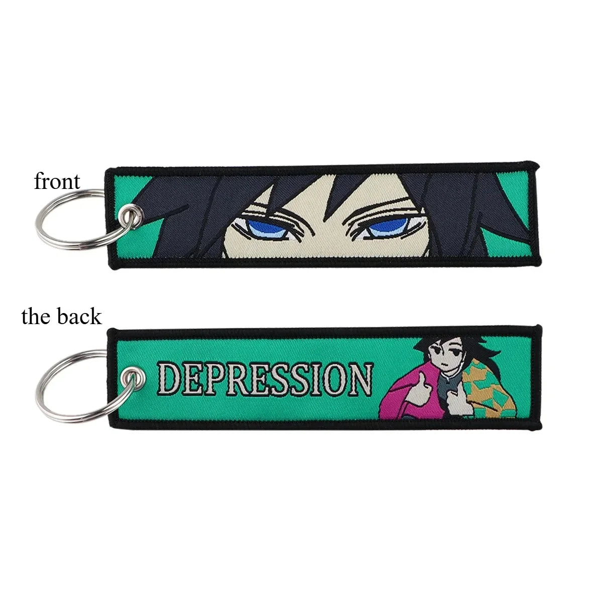 Anime Demon Slayer Blade Weaving Mark Keychain Trendy Fashion Hanging Rope Devil Access Control Pendant Office ID Pendant Gift