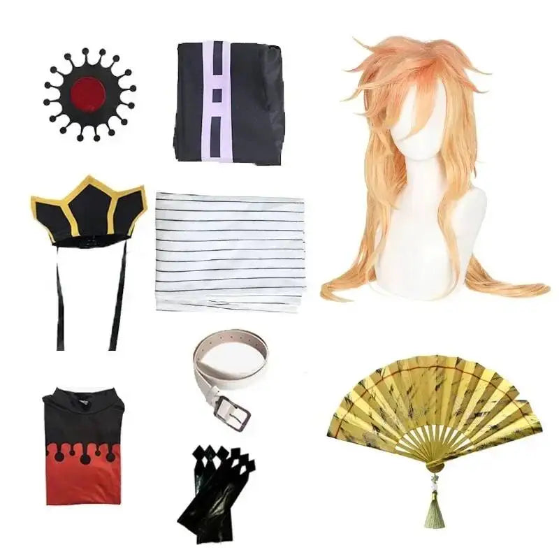 Anime Costume Wig Fan Doma Douma Cosplay Clothes Kimono Outfit Halloween Carnival Costumes For Men Wom # 1