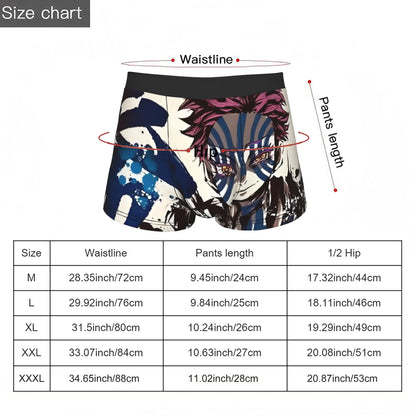 The Battle Crazed Demon   Akaza Bandai Demon Slayer Underpants Breathbale Panties Men's Underwear Print Shorts Boxer Briefs