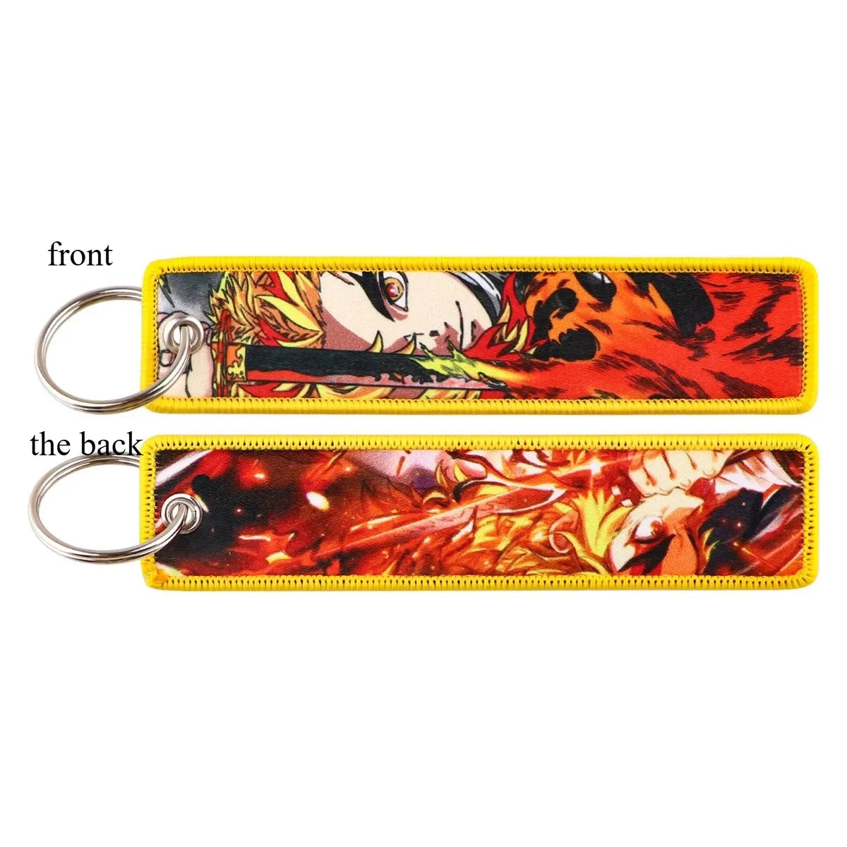 Anime Demon Slayer Blade Weaving Mark Keychain Trendy Fashion Hanging Rope Devil Access Control Pendant Office ID Pendant Gift
