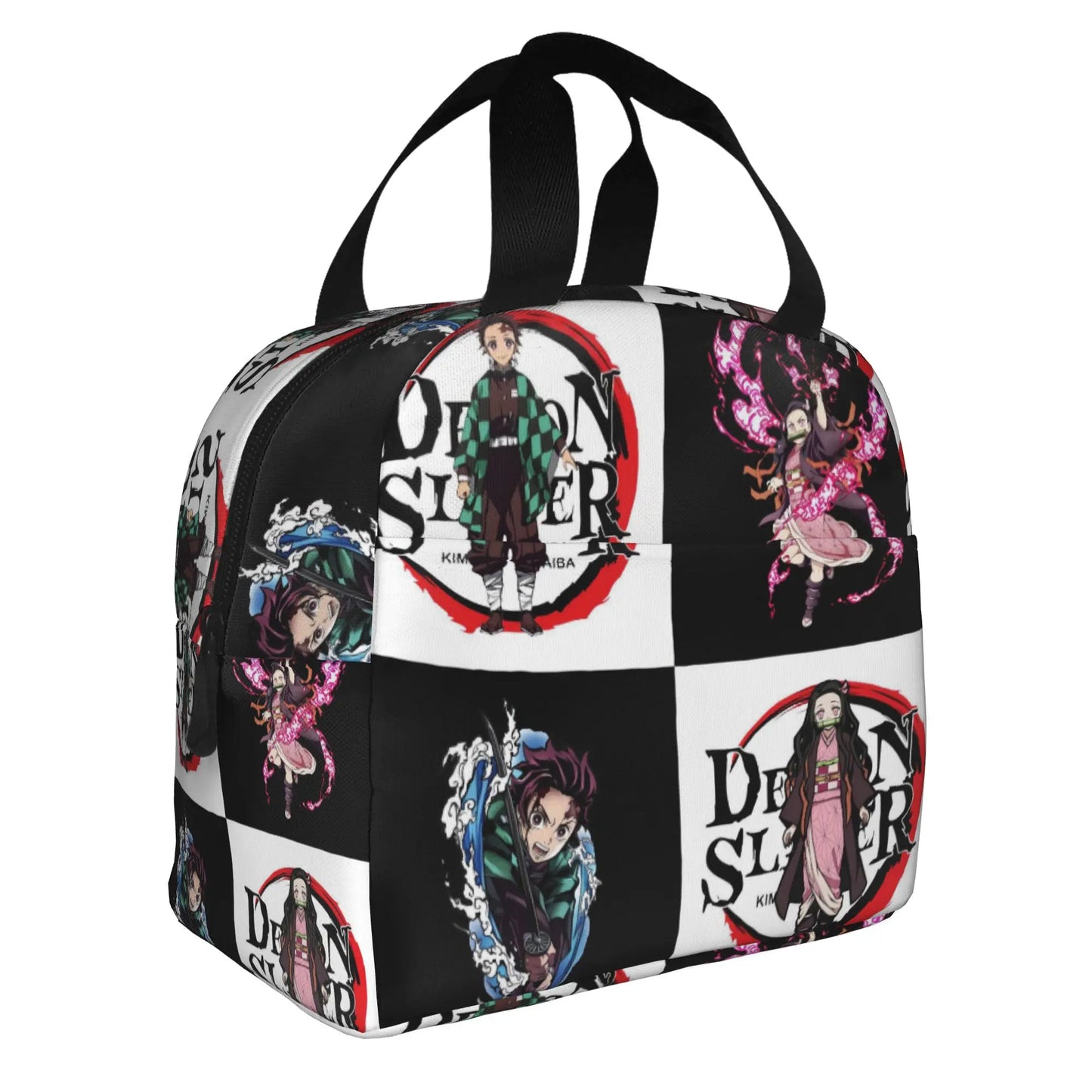 Cherry Nezuko Demon Slayer  Insulated Lunch Bags for Camping Travel Blossoms Sakura Portable Cooler Thermal Bento Box Women Men