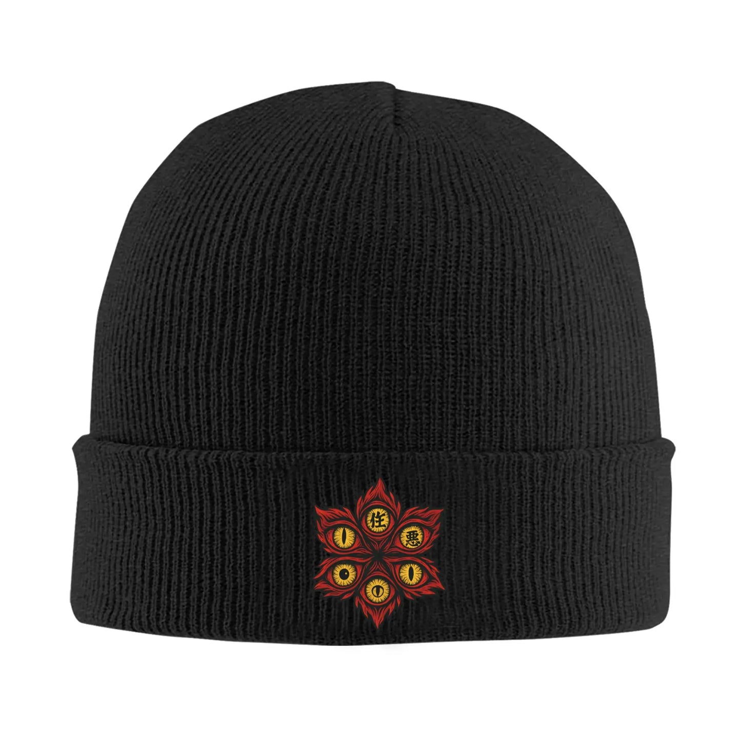 Demonic Eyes of Chaos demon slayer  Knit Beanie For Unisex  Winter Warm Bonnet Knitted Hat