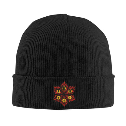 Demonic Eyes of Chaos demon slayer  Knit Beanie For Unisex  Winter Warm Bonnet Knitted Hat