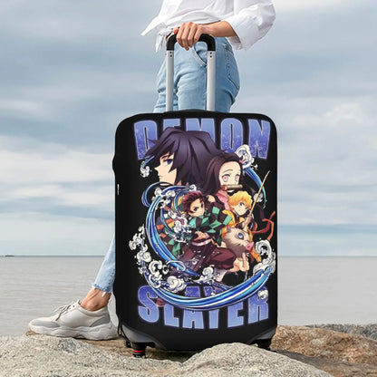 Manga Demon Slayer Luggage Cover Elastic Kimetsu No Yaiba Travel Suitcase Protective Covers Suit For 18-32 inch