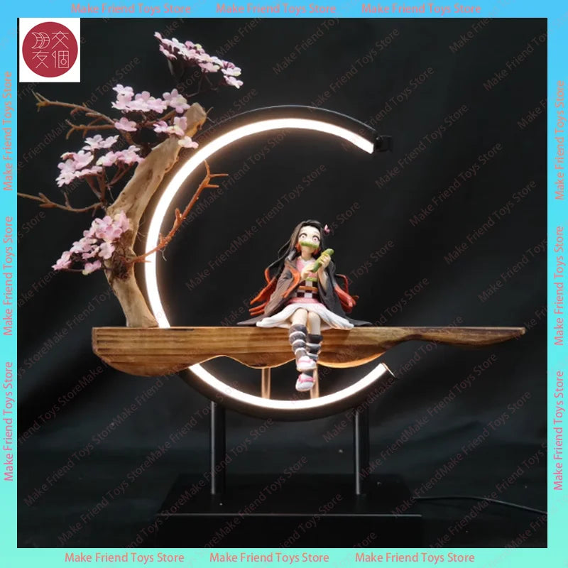 Plug In Demon Slayer Nezuko Kamado Led Night Light Anime Figure Multicolor Touch Remote Gaming Pc Case Lamp Gift Anime Demon Led