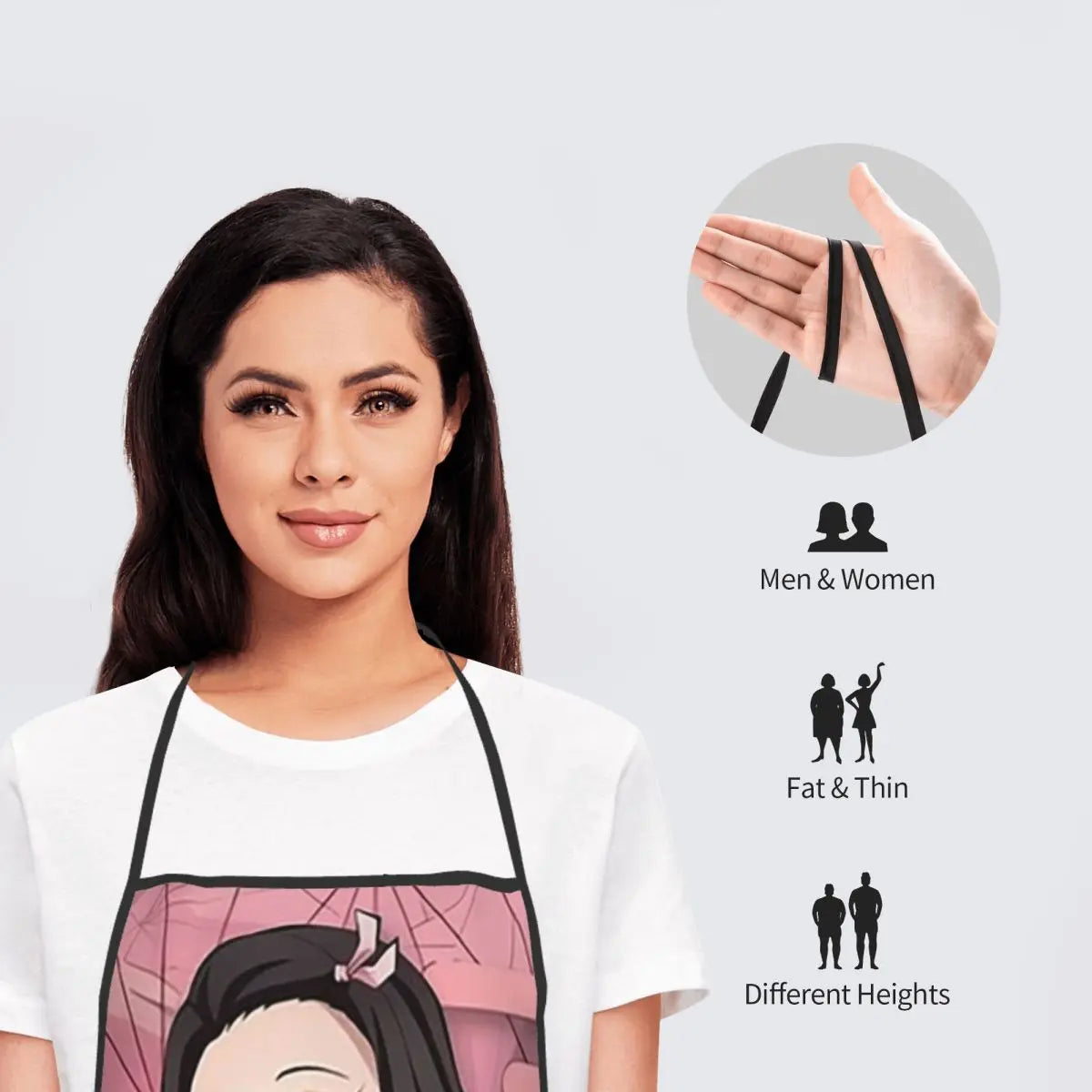 Nezuko Apron Chef Cooking Cuisine Tablier Sleeveless Bib Kitchen Cleaning Pinafore for Women Men Painting