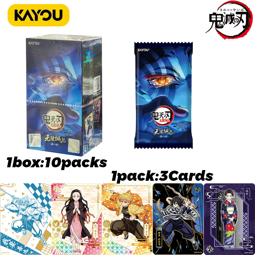 2026 KAYOU Genuine Demon Slayer Card Dawn Bag Collection CCG TCG Card Animation Cartoon Game Collect Card Peripheral Toys