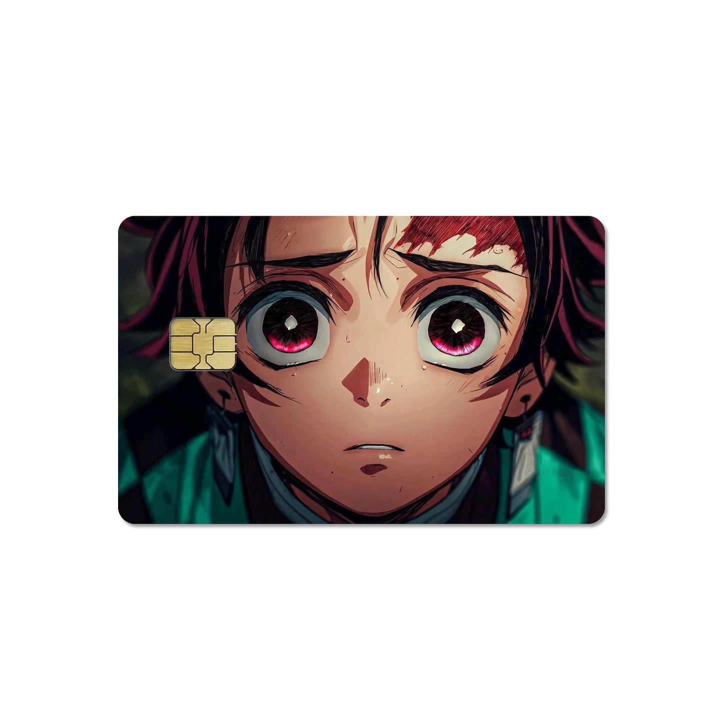 DIY Self-made Anime Demon Slayer 2.5D HD Matte PVC Sticker Film Tape Skin for Credit Card Debit Card Waterproof Sticke Gift