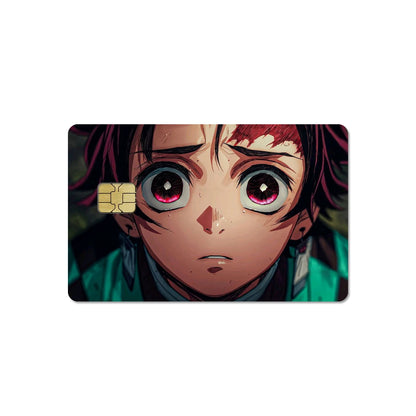 DIY Self-made Anime Demon Slayer 2.5D HD Matte PVC Sticker Film Tape Skin for Credit Card Debit Card Waterproof Sticke Gift