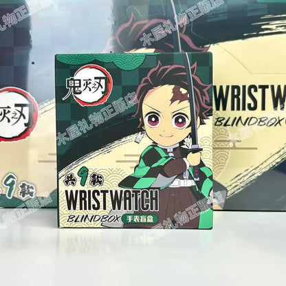 Original Demon Slayer Watch Series Blind Box Anime Secondary Universe Merchandise Co-Branded Wristwatch Birthday Mystery Box Gif