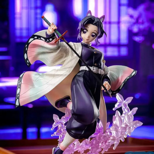 New 18cm Demon Slayer Shinobu Kochou Collectible Anime Figure Pvc Statue Desktop Decoration For Adult Collectors Fans