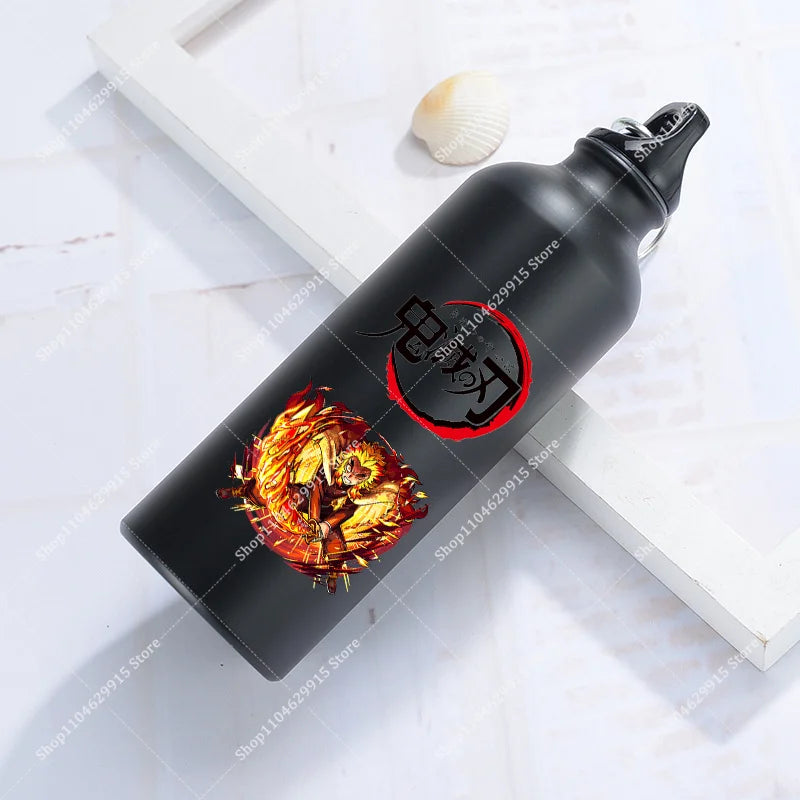 500ml Demon Slayer Aluminum Water Bottle Portable Sport Cup Women Men Anime Tomioka Nezuko Fashion Retro Kettle Birthday Gift