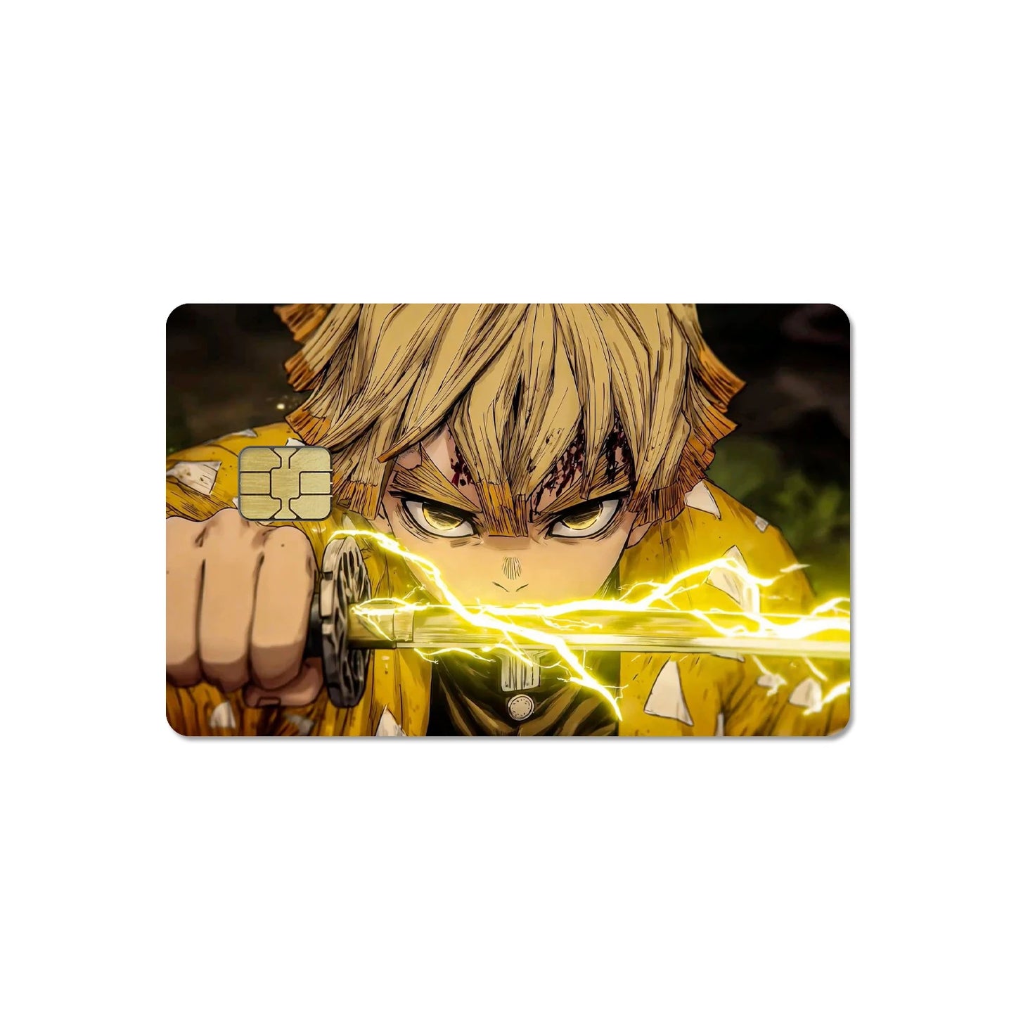 DIY Self-made Anime Demon Slayer 2.5D HD Matte PVC Sticker Film Tape Skin for Credit Card Debit Card Waterproof Sticke Gift