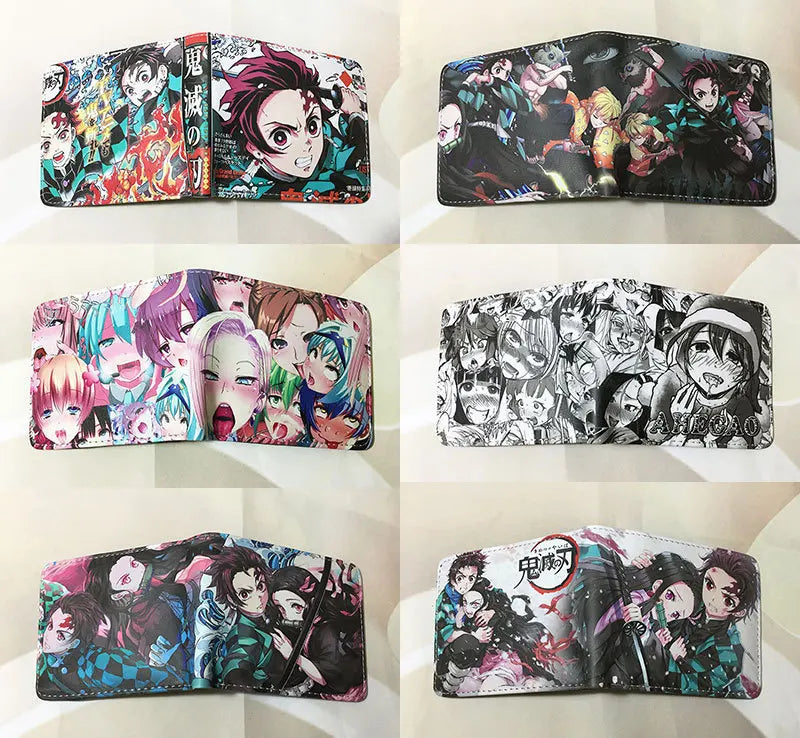 Demon Slayer: Kimetsu No Yaiba Anime Peripheral Short Wallet Zero Wallet Student Men And Women Simple Wallet