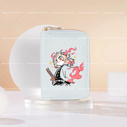 New Demon Slayer Wallet Woman Man Fashion Zipper Wallet Anime Cartoon Coin Purse Man Card Holder Fashion Money Bag Birthday Gift