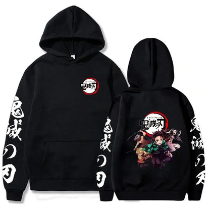 Japanese Anime Demon Slayer Plus Size Hoodie Women Sweatshirts Kamado Nezuko Print Hooded Harajuku Girl And Boy Casual Pullover