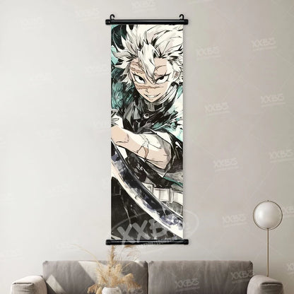 Demon Slayer Poster Home Decor Hashibira Inosuke Canvas Scrolls Picture Agatsuma Zenitsu Wall Art Kamado Nezuko Hanging Painting