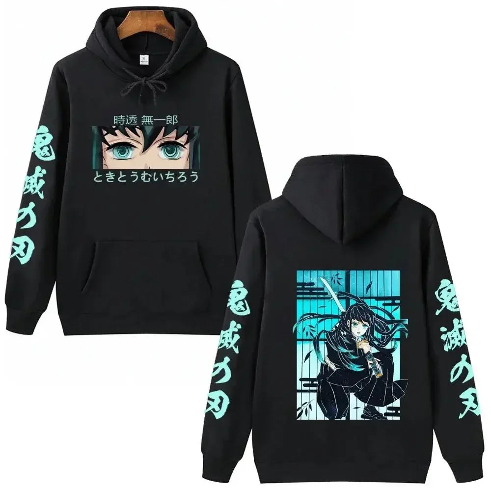 Japanese Anime Demon Slayer Plus Size Hoodie Women Sweatshirts Kamado Nezuko Print Hooded Harajuku Girl And Boy Casual Pullover