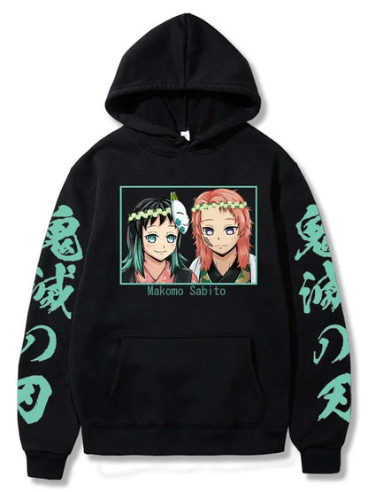 2026 New Demon Slayer Graphic Printed Hoodie Sweatshirt Men's and Women's Hoodie Men's Tops Sports Hoodie Harajuku Y2K Hoodie