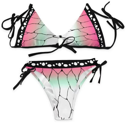 Newswimsuit Demon Slayer Anime Sexy Bikini Suit Super Fairy Fresh 3D Digital Print Swimming Suit Cute Personalized Festival Gift