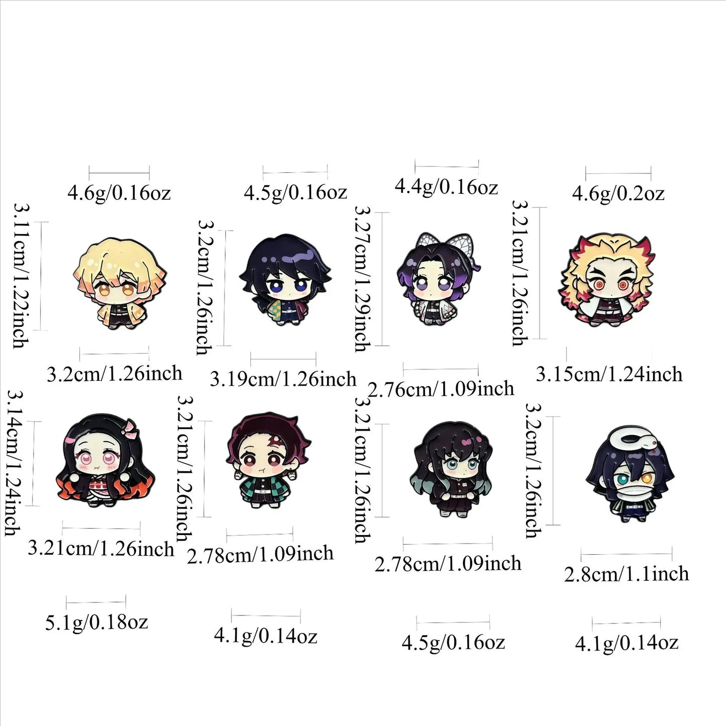 Demon Slayer Enamel Pins Kawaii Cartoon Character Brooch Clothing Backpack Lapel Badges Fashion Jewelry Accessories