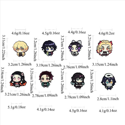 Demon Slayer Enamel Pins Kawaii Cartoon Character Brooch Clothing Backpack Lapel Badges Fashion Jewelry Accessories