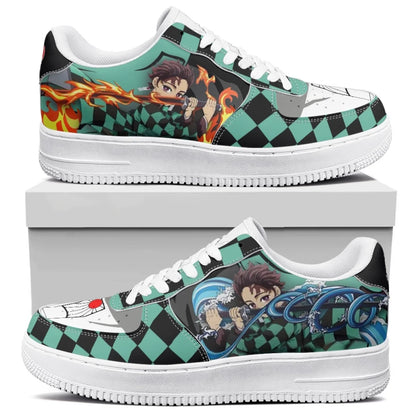 Anime Demon Slayer Sneakers Kamado Tanjirou Low-Top Sports Shoes Couples Board Shoes Customization Leisure Shoes Festival Gift